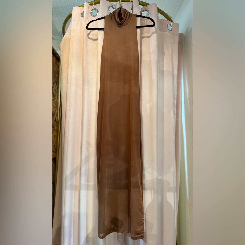 Herve Leger Tan Maxi Skirt